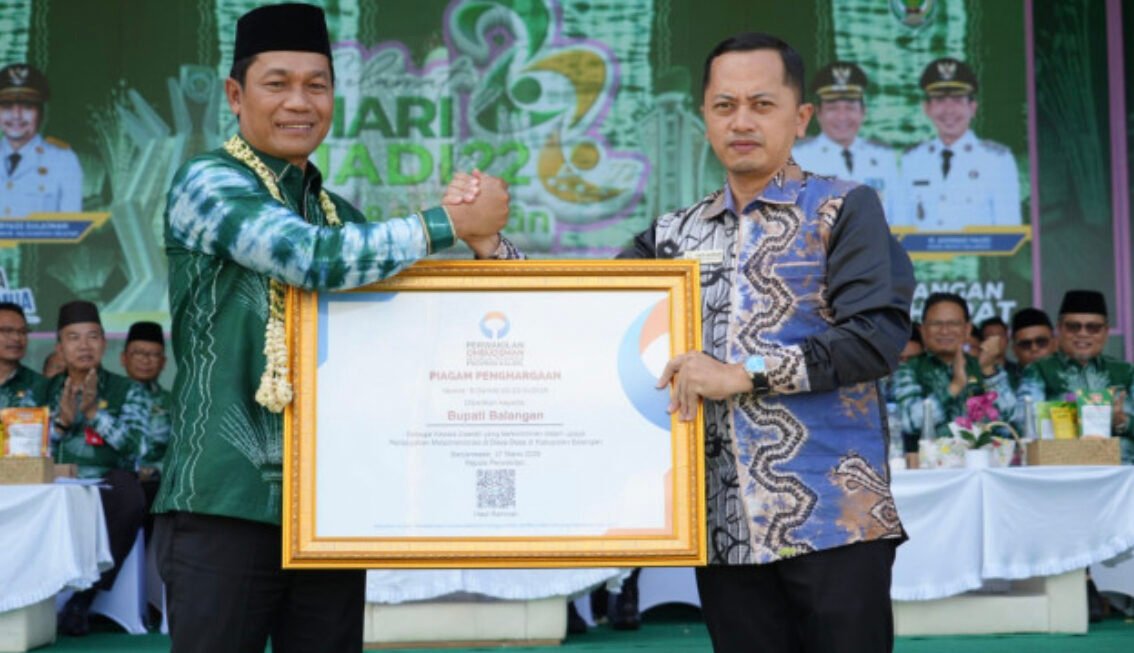 Penghargaan Ombudsman untuk Bupati Balangan Jadi Bukti Komitmen Pelayanan Publik