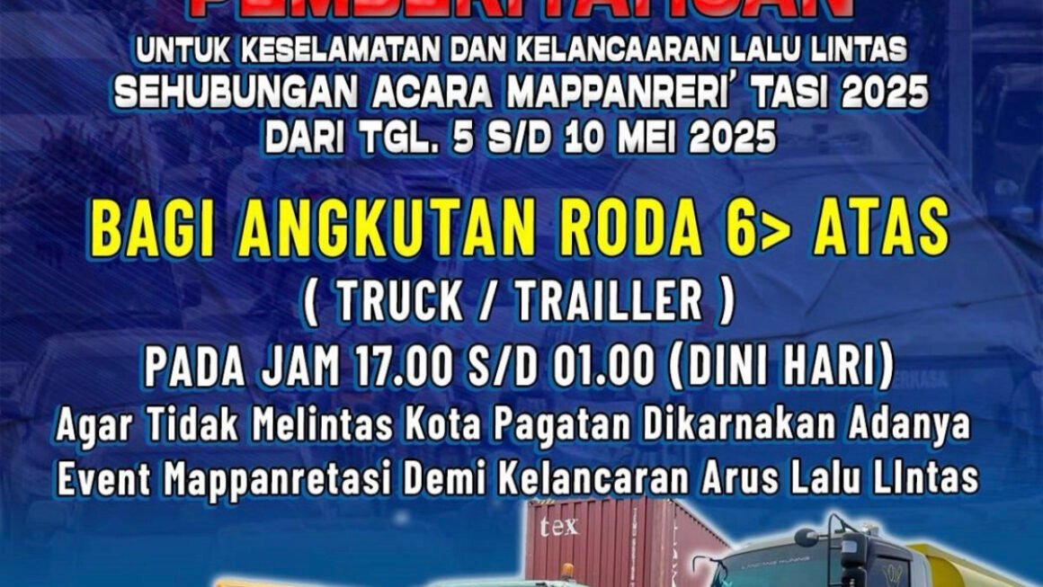Polres Tanah Bumbu Batasi Perjalanan Angkutan Berat Selama Acara Mappanretasi 2025